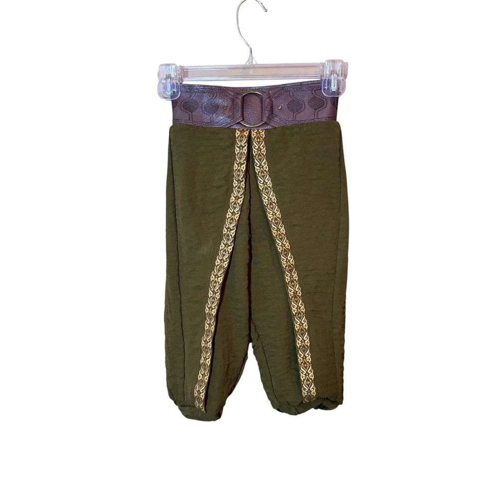 Disney Raya Costume Pants Child Size 4 Green Warrior Cosplay Halloween Toddler